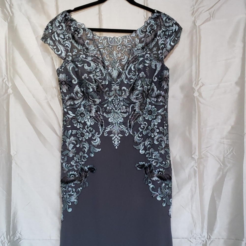 Dark Gray full length formal dress size 14